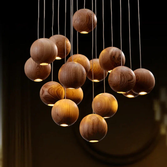 Designer's Solid Wood Pendant Hanging Light
