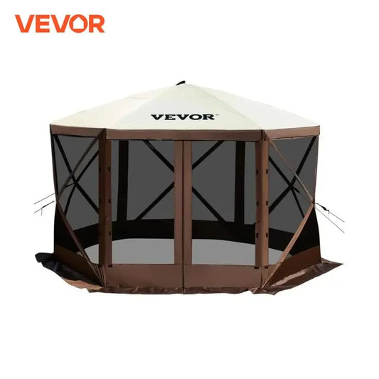 VEVOR Pop-up Camping Gazebo 6 Sided 10' x 10'