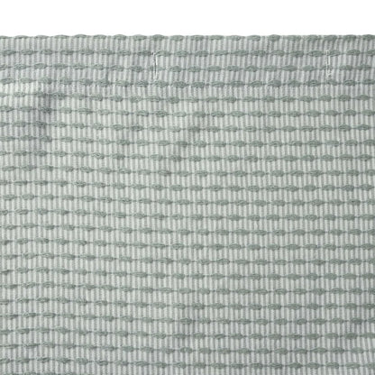 Cotton Polyester Fabric Shower Curtain Green White Pinstripe, Washable