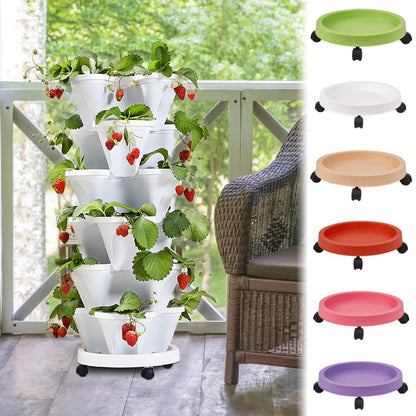 Three-petal Multi-layer Flower Pot for Strawberry Planting