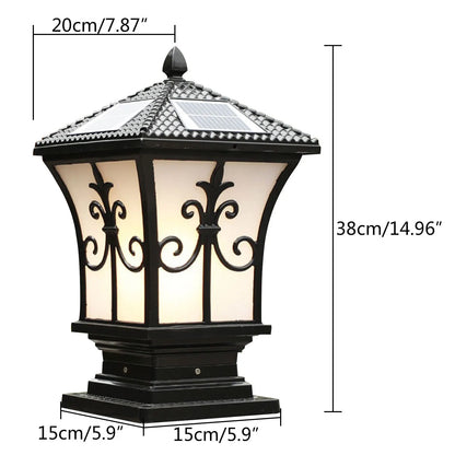 Black Solar Waterproof Garden Lantern