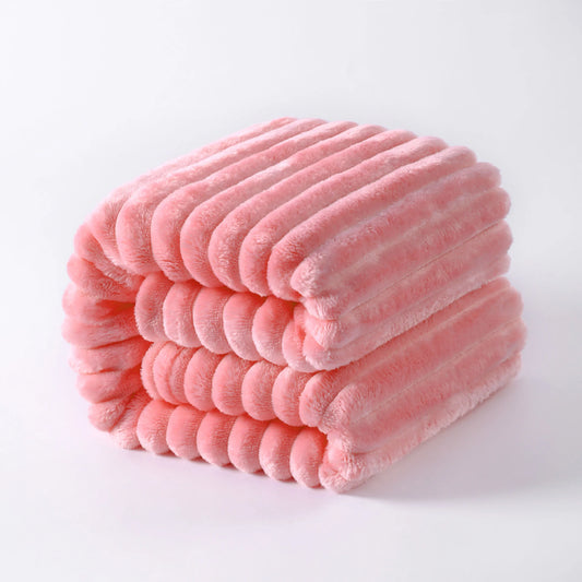 Plush Flannel Fleece Blanket For Couch, Bed