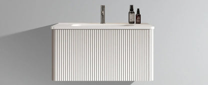 Wall-Mounted Ceramic Sink Vanity Combo