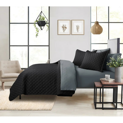 7 Piece King Reversible Quilt Set with Coordinated Sheets