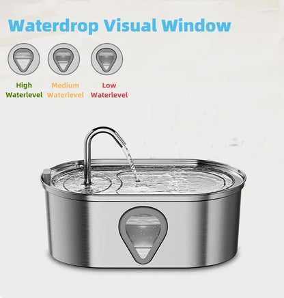 3.5L Stainless Steel Automatic  Water Fountain Dispenser, Lighted